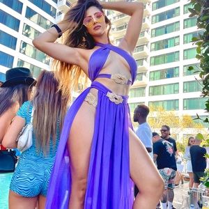 PLT 3 sets purple size 6 worn once